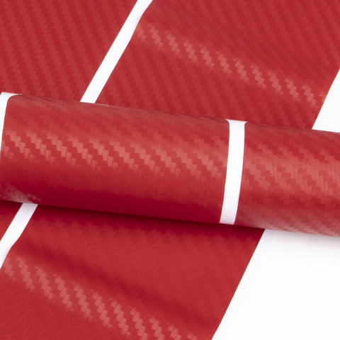 3D/4D Carbon Fiber Texture Door Sill Vinly Scratch Protection Cover Sticker