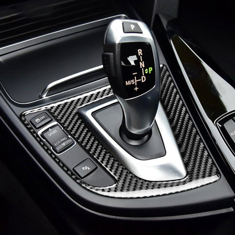 Set of Carbon Fiber Gear Shift Side AC Vent Outlet Decor Trim For BMW 3 4 Series