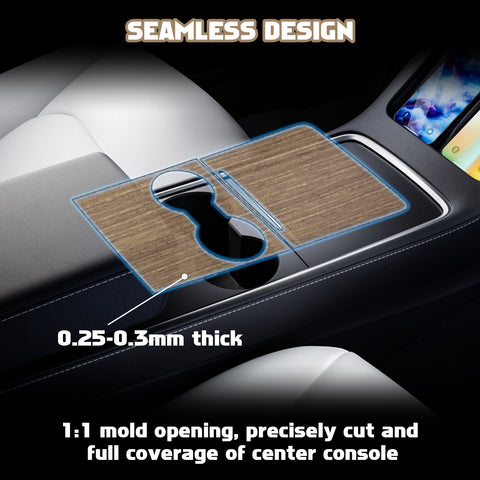 x xotic tech Center Console Wrap Kit, ABS Console Protector Cover Interior Decoration Wrap Compatible with Tesla Model 3 2021-2023 & Model Y 2021-up Accessories