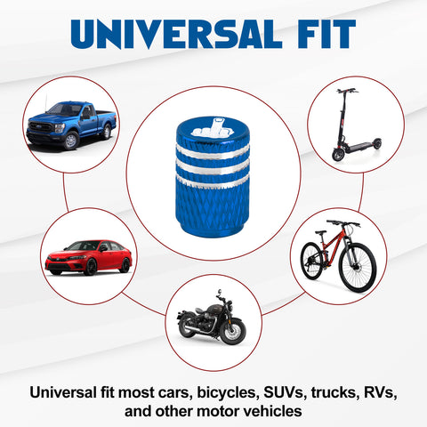 Xotic Tech Tire Valve Stem Caps 8Pcs Anodized Aluminum Tire Valve Cap Set, Corrosion Resistant Air Leakproof Universal Stem Covers for Cars Trucks Motorcycles SUVs and Bikes (Middle Finger)