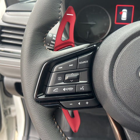Red Aluminum Paddle Shifter Extension For Subaru Forester Outback Legacy 2012-up