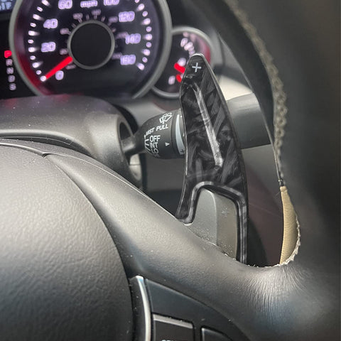 Black Forged Look Steering Wheel Paddle Shifter Extension For Honda Accord Civic