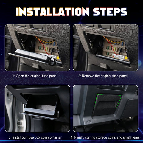 Car Interior Fuse Box Coin Storage Container For Subaru XV Crosstrek Forester