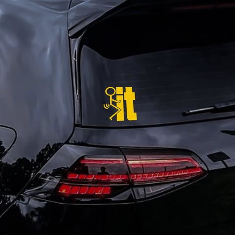 Xotic Tech F*ck-It Funny JDM Sticker Decal Vinyl Graphic for Cars Bumper Window Trucks Vans Walls Laptop 4" x 5"