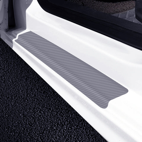 3D/4D Carbon Fiber Texture Door Sill Vinly Scratch Protection Cover Sticker
