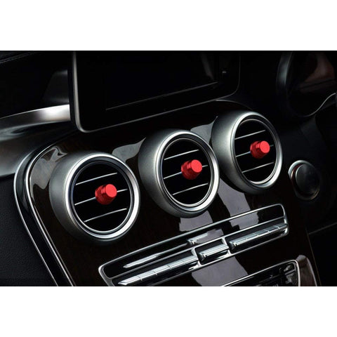 x xotic tech 5PCS Sports Aluminum Air Conditioner Vent/Opening Knob Decoration Covers Compatible with Mercedes W205 C-Class C180 C250 C300 C350 C400 C63 AMG 2015-2021, GLC Class 2016-2022