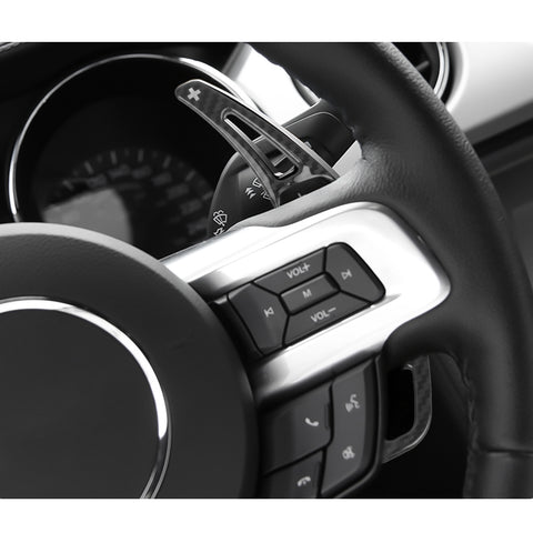 Carbon Fiber Pattern Paddle Shifter Extension Cover For Ford Mustang 2015-2023