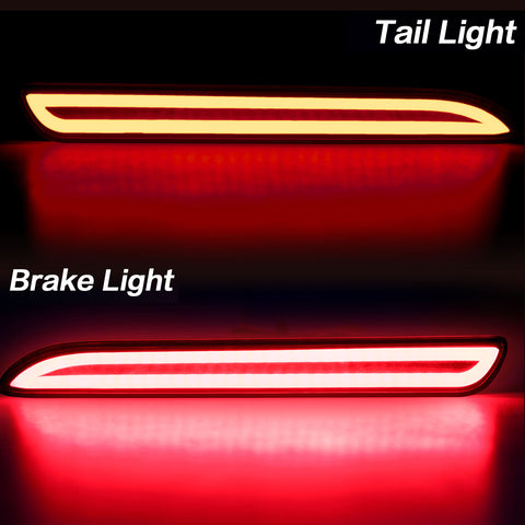 Xotic Tech Smoked Lens Rear Bumper Reflectors LED Brake Tail Light Lamps Scanning Driving Sequential Turn Signal Compatible with Toyota Sienna Matrix Venza Avalon or Lexus RC250 RC350 IS-F GX470 RX300