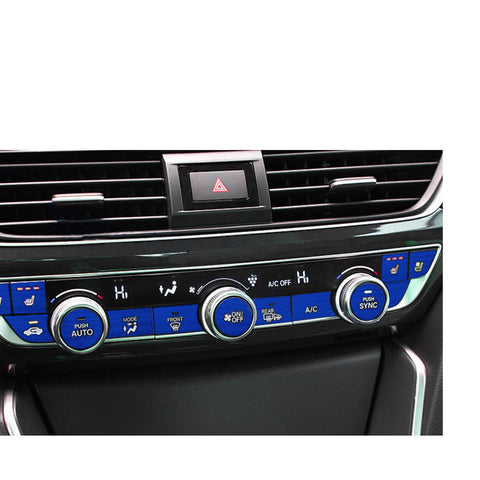 13Pcs Red Aluminum Center Dashboard Switch Cover Trim For Honda Accord 2018-2021