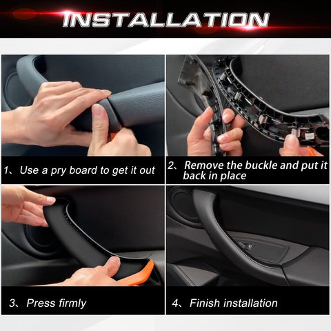 Xotic Tech Door Handle Outer Cover, Side Inner Door Handle Cover Replacement Compatible with BMW X1 F48 2016-2022 X2 F39 2018-2023