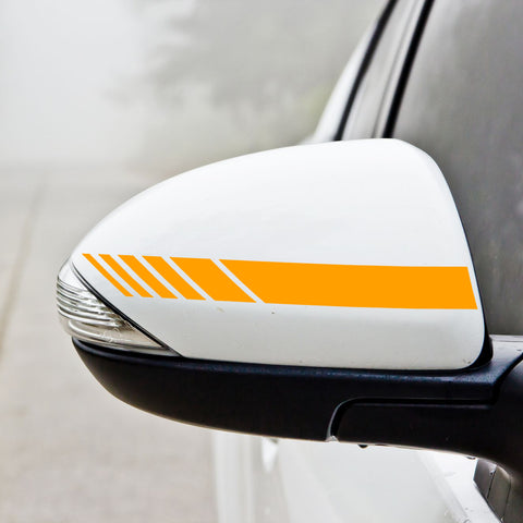 2pcs Black/ Orange/ Blue/ Silver/ Red AMG Style Vinyl Decals Rearview Mirror Stripe Stickers Most Mercedes Benz W204 W212 C Class etc.