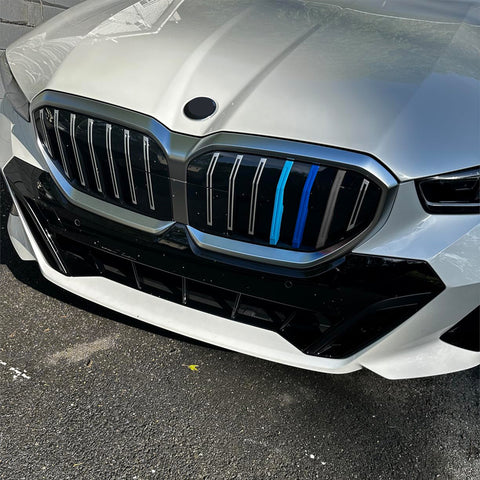 Tri-Colored Front Kidney Grille Strips Clip Cover For BMW 5 Series G60 2024-up