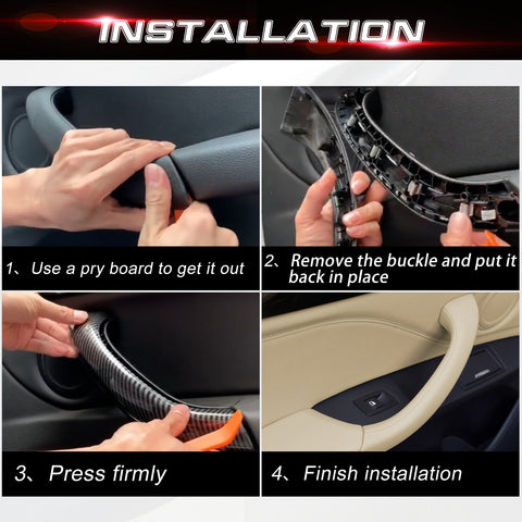 Xotic Tech Door Handle Outer Cover, Side Inner Door Handle Cover Replacement Compatible with BMW X1 F48 2016-2022 X2 F39 2018-2023