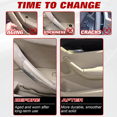 Xotic Tech Door Handle Cover Replacement Front Left + Right Side Inner Door Grab Handle Cover Armrest Bracket Compatible with BMW X1 E84 2008-2015