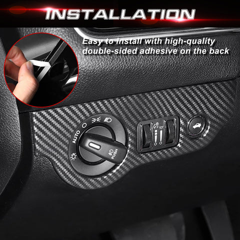Headlight Switch Button Panel Cover Trim for Challenger 2015-up Charger 2010-up