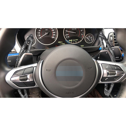 Black Forged Style Steering Wheel Paddle Shifter Extension Kit For BMW X1 X4 X5