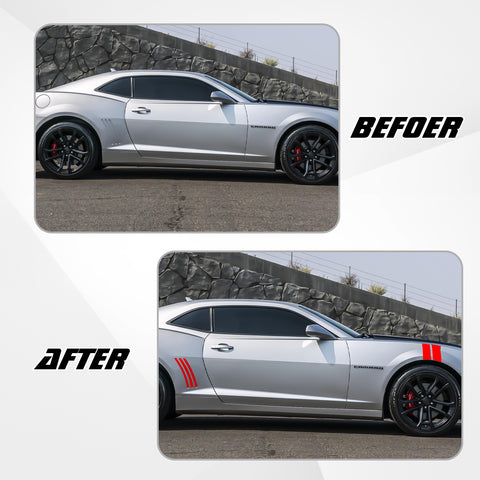 Racing Style Side Vent Fender Stripes Decal Cover For Chevrolet Camaro 2010-15