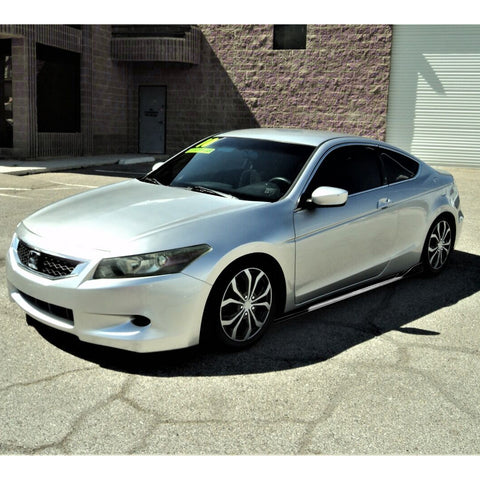 78.7 Inch/2M Car Lower Side Skirts Protect Rocker Panel Splitter Winglets Diffuser Bottom Line Extension Body Kit Universal Fit Most Vehicles (Glossy Black w/ White Strip)