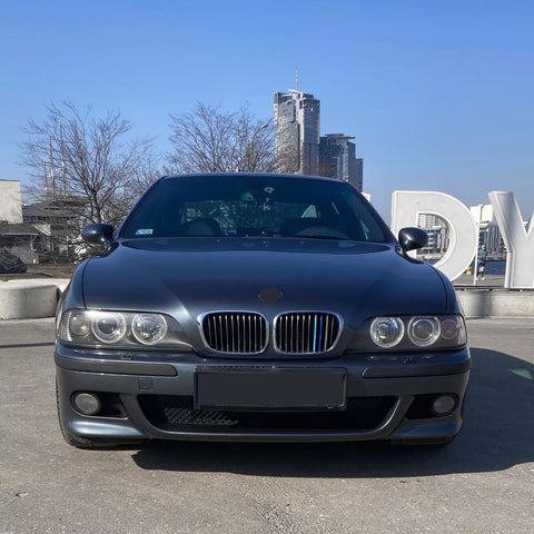 Tri-Colored Front Kidney Grille Strips Clip Cover For BMW 5 Series E39 1995-2003
