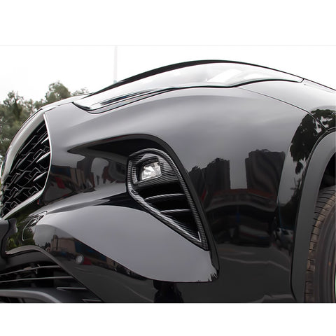 x xotic tech Front Fog Light Lamp Cover Trim Compatible with Toyota Highlander 2020-up (Not Fit for L/XSE Model) ABS Car Decoration Exterior Accessories, 2Pcs/Set