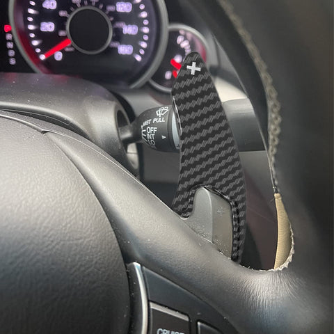 Carbon Fiber Look Steering Wheel Paddle Shifter Extension For Honda Accord Civic