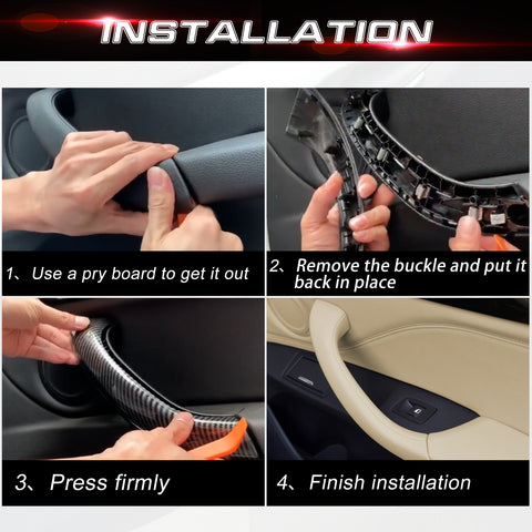 Xotic Tech Door Handle Outer Cover, Side Inner Door Handle Cover Replacement Compatible with BMW X1 F48 2016-2022 X2 F39 2018-2023