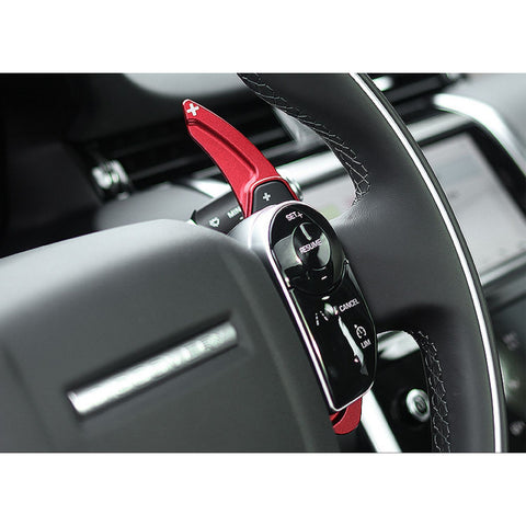 Red Aluminum Paddle Shifter Extension For Jaguar F-Pace E-Pace XE XF Land Rover