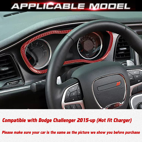 For Dodge Challenger 2015-up Dashboard Panel Display Frame Cover Trim