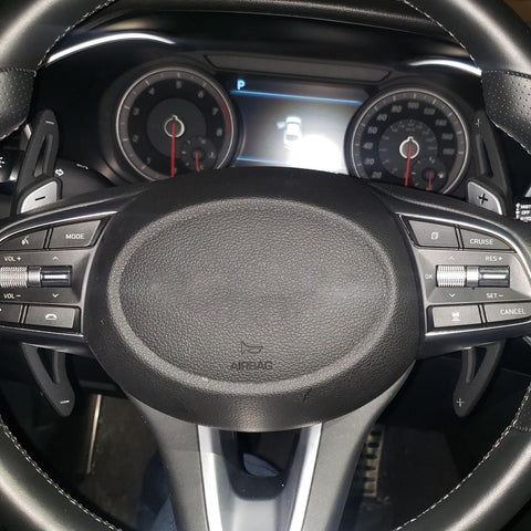 2x Aluminum Red Steering Wheel Paddle Shifter Extensions For Hyundai Genesis G70