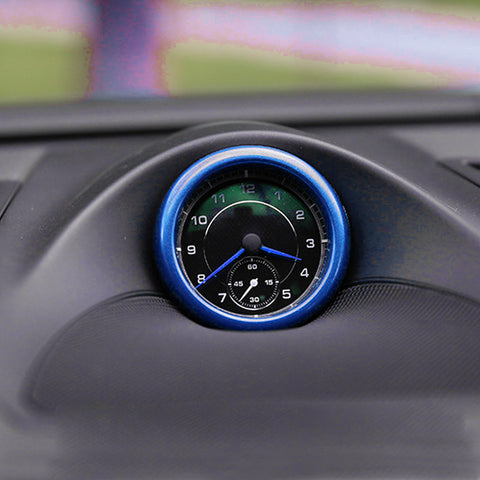 Sporty Blue Dashboard Center Clock Ring Cover For Porsche Cayenne 911 2012-up