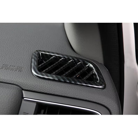 Carbon Fiber Black Dash Air Condition Vent Frame Decor For Honda CR-V 2017-2022