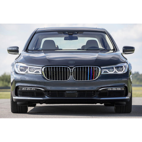 M-Colored Front Center Mesh Grille Insert Trims For BMW 7 Series G11 G12 2016-19