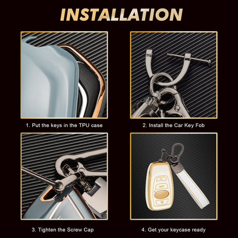 2X TPU Full Seal Keyless Key Fob Cover For Subaru Forester WRX 2016-UP