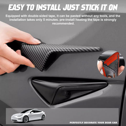 for Tesla Model 3 X S Autopilot Side Marker Turn Signal Cover Trim ABS, Turn Signal Indicator Side Marker Camera Cap Cover