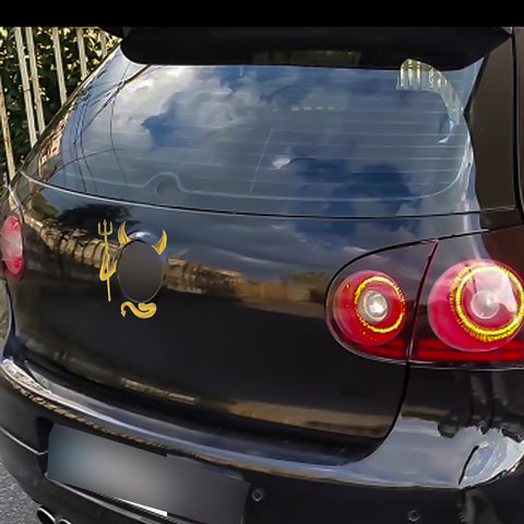 1pc x 3D Silver Chrome Devil Demon Sticker Decal Auto Car Emblem Decal Decoration