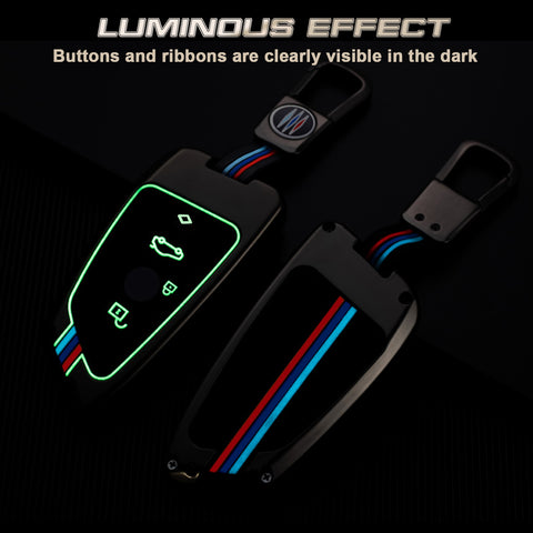 Gun Color Full Seal Keyless Entry Key Fob Cover For BMW 2 3 5 6 7 Series X1 X2 X3 X5 X6