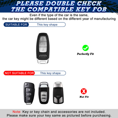 2X TPU Full Cover Smart Key Fob Cover For Audi A3 S3 S6 RS6 S7 2020-2022