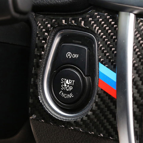 M-Colored Carbon Fiber Side AC Vent Headlight Switch Panel Cover For BMW F30 F31