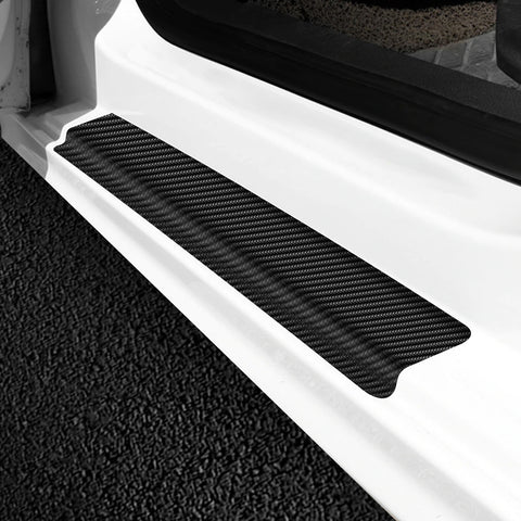 3D/4D Carbon Fiber Texture Door Sill Vinly Scratch Protection Cover Sticker
