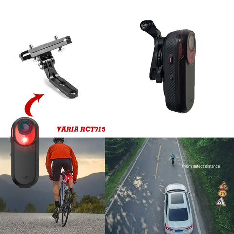 Bike Saddle Clamp Compatible with Garmin Varia RCT715 Tail Light Mount Combo, Universal Fit