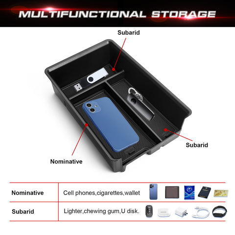 Xotic Tech Center Console Organizer Compatible with BMW 3 Series G20 2019-2024 4 Series G22 i4 G26 2021-2024 Console Armrest Storage Box Tray Accessories