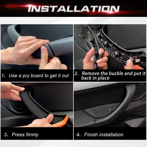 Xotic Tech Door Handle Outer Cover, Side Inner Door Handle Cover Replacement Compatible with BMW X1 F48 2016-2022 X2 F39 2018-2023