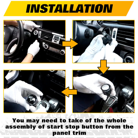 Glossy Red Engine Start Button Cover Trim For BMW 4/5/6/7 Series F01 F02 F10 F11