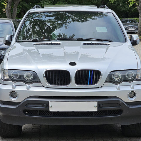 Tri-Colored Front Center Kidney Grille Strips Clip Cover For BMW X5 E53 1999-03