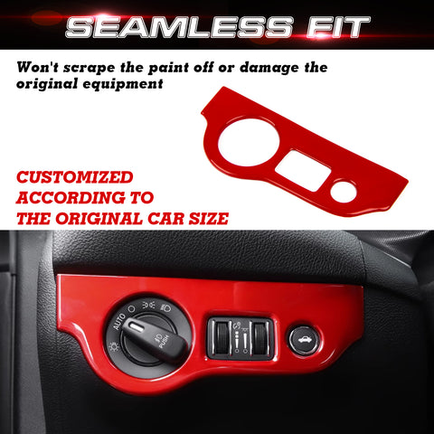 Headlight Switch Button Panel Cover Trim for Challenger 2015-up Charger 2010-up