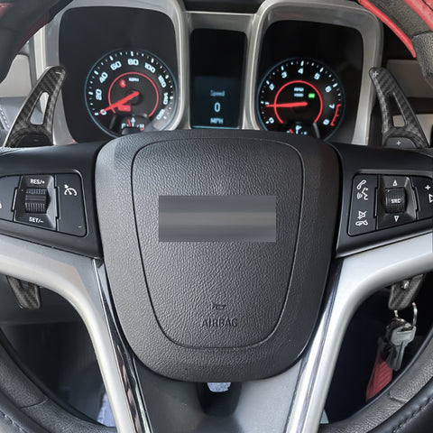 Carbon Fiber Black Steering Paddle Shifter Extension For Chevy Camaro 2012-2015