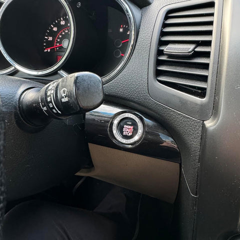 Shiny Cup Holder Insert Pad Engine Push to Start Button Ring Cover Accessories