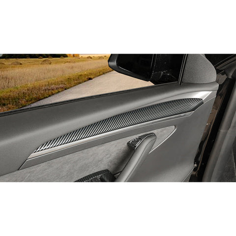 Door Window Switch Lift Button + Dash Wrap Door Covers For Tesla Model 3 Y 2021+