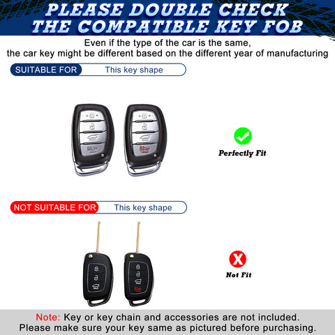 2X White TPU Full Cover Remote Key Fob Cover For Hyundai Elantra Ioniq Sonata