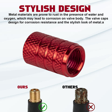 4pcs American Flag Tire Valve Stem Cover Caps Anodized Aluminum Alloy, Corrosion Resistant Leak-Proof Wheel Valve Cap Set, Universal for Cars Trucks Motorcycles SUVs